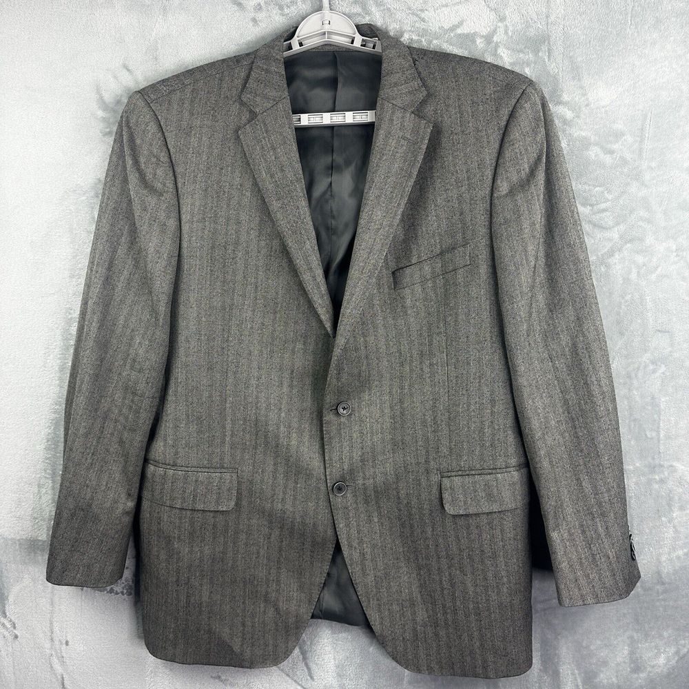 Peter Millar Blazer‎ Men's 46T Wool Gray Striped
